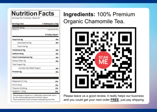 1.5lbs Brook & Barrel Premium USDA Organic Chamomile Loose Leaf Tea – Glass Jar - Image 7