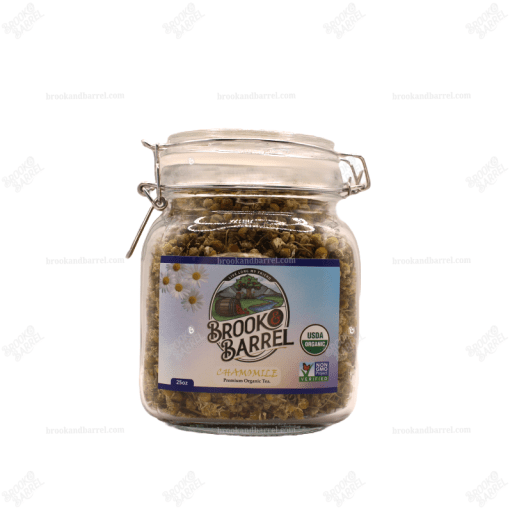 NEW Brook & Barrel Premium Quality USDA Organic Chamomile Loose Leaf Tea – 750ml (25oz) Glass Jar