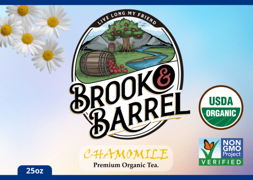 NEW Brook & Barrel Premium Quality USDA Organic Chamomile Loose Leaf Tea – 750ml (25oz) Glass Jar - Image 8