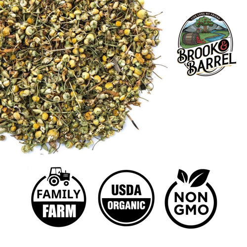 1.5lbs Brook & Barrel Premium USDA Organic Chamomile Loose Leaf Tea – Glass Jar - Image 5