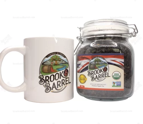 1.5lbs USDA Organic English Breakfast Tea – Brook & Barrel Tea - 1.5lbs - Glass Jar - Image 5