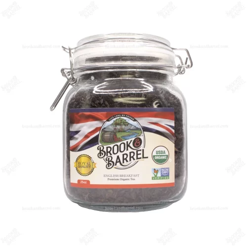 1.5lbs USDA Organic English Breakfast Tea | Glass Jar