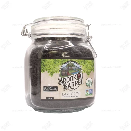 1.5lbs USDA Organic Earl Grey Tea - Brook & Barrel Tea (Glass Jar) | Premium Flavor - Image 3