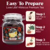 1.6lbs USDA Organic Hibiscus Tea - Brook & Barrel Tea (Glass Jar) 32 25oz Jar of USDA Organic Loose Leaf Hibiscus Tea – Premium Farm to Table Hibiscus Tea Preparation Instructions