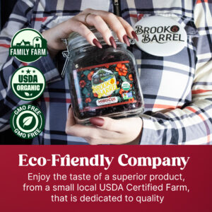 Alternative view of 1.6lbs USDA Organic Hibiscus Tea - Brook & Barrel Tea (Glass Jar)