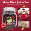 1.6lbs USDA Organic Hibiscus Tea - Brook & Barrel Tea (Glass Jar) 28 USDA Organic Loose Leaf Hibiscus Tea – Premium Farm to Table Hibiscus Uses for Tea Candle Making and Hair Care – 25oz Jar Bulk Supplier