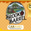 caramel tea label sticker square design FRONT LARGE