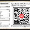 earl grey label sticker square back side LARGE