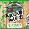 gun powder green tea label sticker square front LARGE