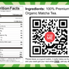 matcha label sticker square back LARGE