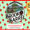 strawberry cied tea label sticker square design FRONT LARGE