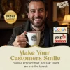 brook and barrel loose leaf organic english breakfast tea usda 50oz glass jar man drinking tea branded mug five star reviews
