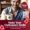 brook and barrel loose leaf organic hibiscus tea usda 50oz glass jar man drinking tea branded mug five star reviews