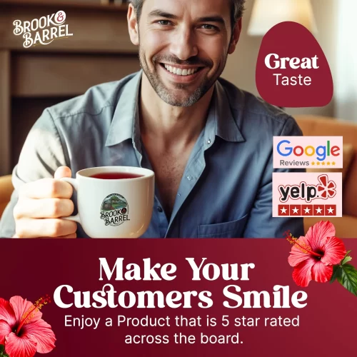5.7LB USDA Organic Hibiscus Brook and Barrel Premium Tea – Premium Loose Leaf, Bulk Bag for Cafes & Wholesale Suppliers - Image 7