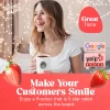 brook and barrel loose leaf organic strawberry tea usda 50oz glass jar man drinking tea branded mug five star reviews