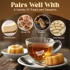 brook and barrel organic caramel tea 50oz glass jar with mug and pairing sample size