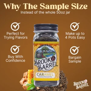 Alternative view of Brook & Barrel Organic Caramel Loose Leaf Tea – USDA Certified Organic – 6oz Sample Jar