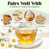 brook and barrel organic chamomile tea 50oz glass jar with mug and pairing