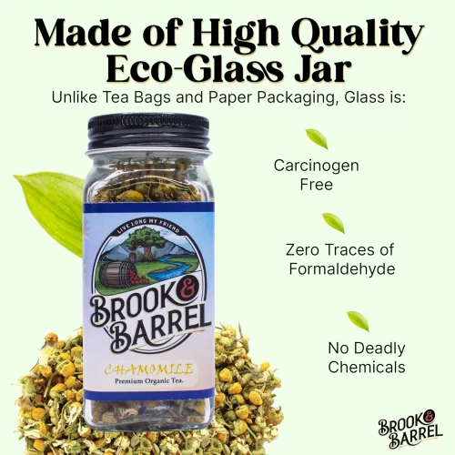 5oz Sample Jar Organic Chamomile Loose Leaf Brook and Barrel Premium Tea | USDA Certified, Premium Farm-Grown - Image 13