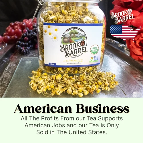 1.6lbs Brook & Barrel Premium USDA Organic Chamomile Loose Leaf Tea – Glass Jar - Image 11