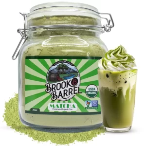 Alternative view of 1.6lbs USDA Organic Ceremonial Matcha Tea - Glass Jar (Brook & Barrel Tea)