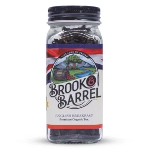 Brook & Barrel Organic Loose Leaf English Breakfast Tea – USDA Certified, 6oz Sample Jar
