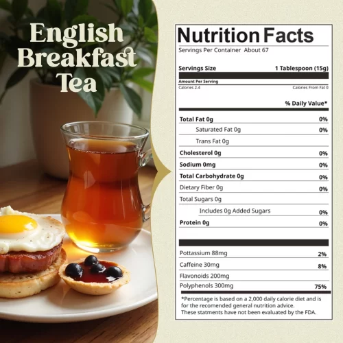 1.6lbs USDA Organic English Breakfast Tea – Brook & Barrel Tea - Glass Jar - Image 12
