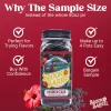 brook and barrel organic hibiscus tea sample 5oz usda glass jar eco friendly jar recycled material