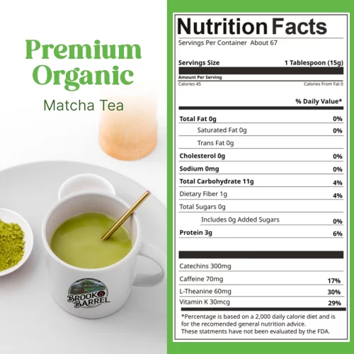 1.6lbs USDA Organic Ceremonial Matcha Tea - Glass Jar (Brook & Barrel Tea) - Image 14