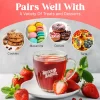 brook and barrel organic strawberry tea 50oz glass jar with mug and pairing premuim tea