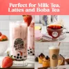 brook barrel loose leaf organic strawberry flavor tea 50oz glass jar prep options